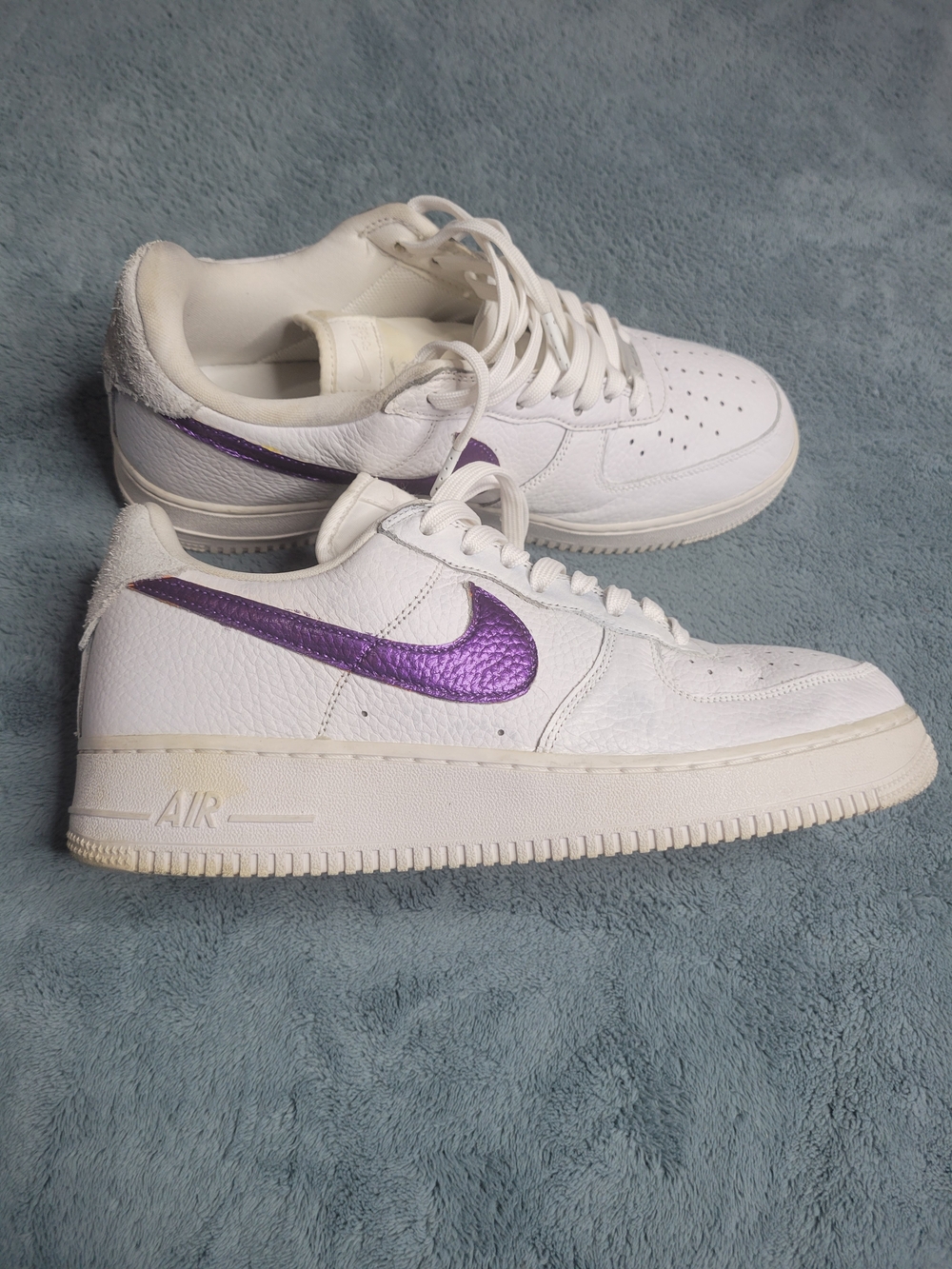 Nike Air Force 1 '07 Craft White Size 11 Custom Purple Swoosh AF1 Premium